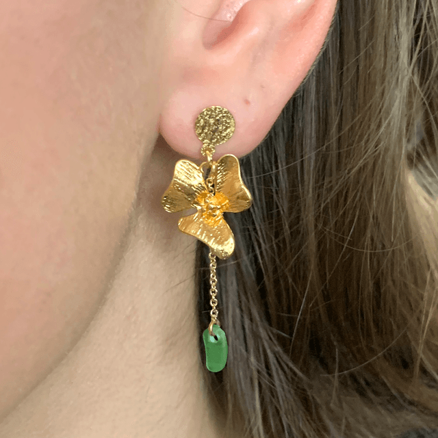 Boucle d’oreille Flore, pièce unique 